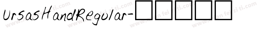 UrsasHand Regular字体转换